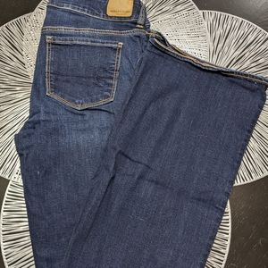 American Eagle Dark Wash Artist Flare Super Stretch Jeans